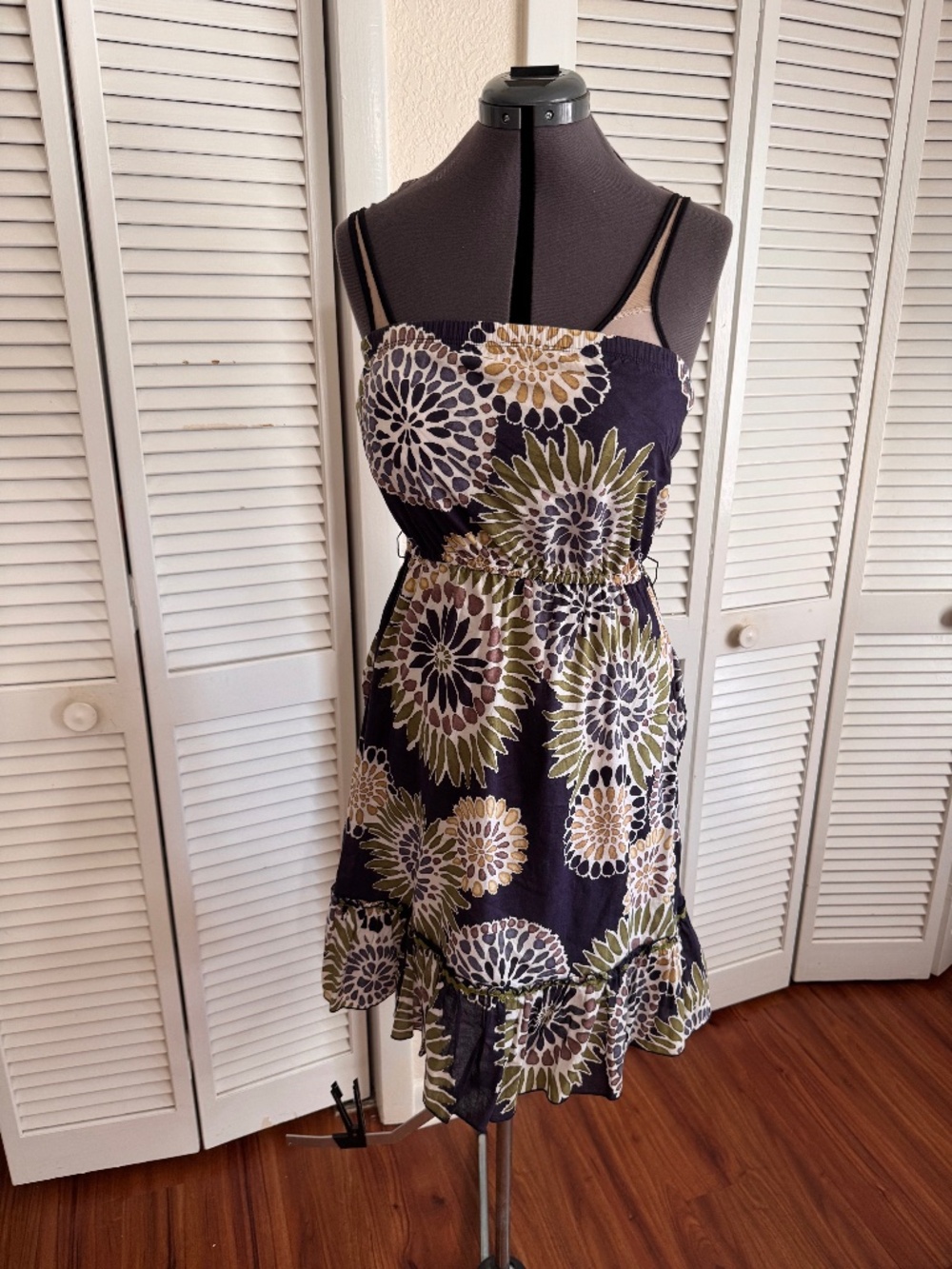 "KOKOON" 100% cotton strapless flowered sundress - LG